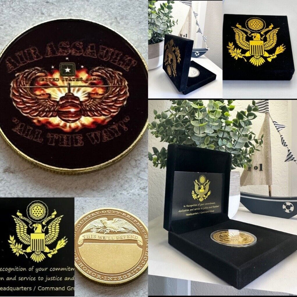 ARMY AIR ASSAULT US Army Challenge Coin With Special Velvet Case