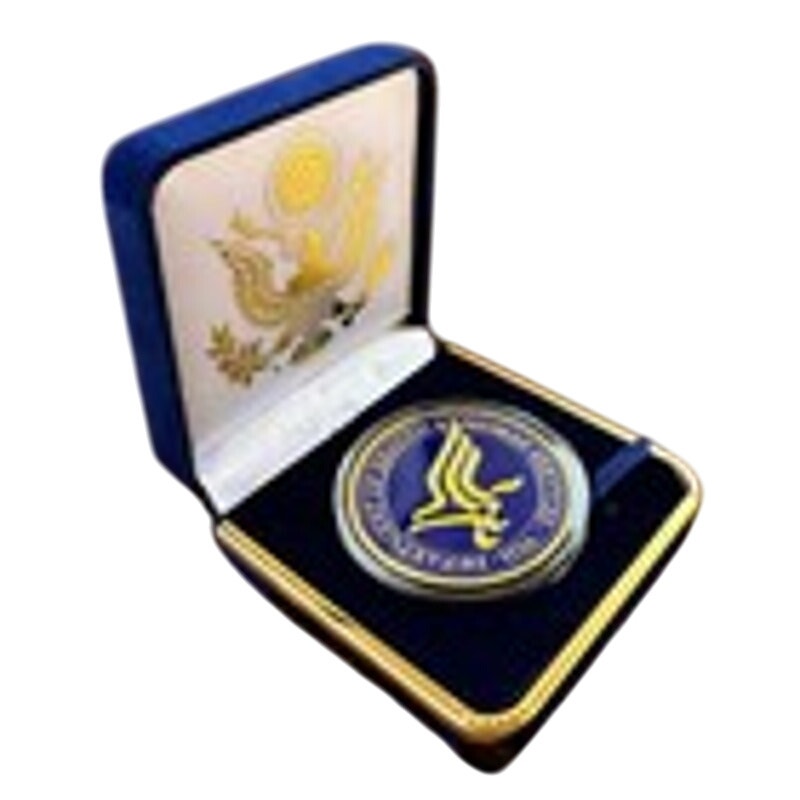 Department of Energy (DOE) Challenge Coin With Blue Velvet Case. Fast Shipping!