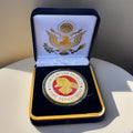 LACFD LOS ANGELES COUNTY FIRE DEPARTMENT Gold Plated Challenge Coin With Case