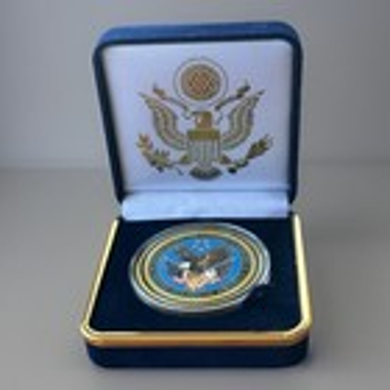 Department of Energy (DOE) Challenge Coin With Blue Velvet Case. Fast Shipping!