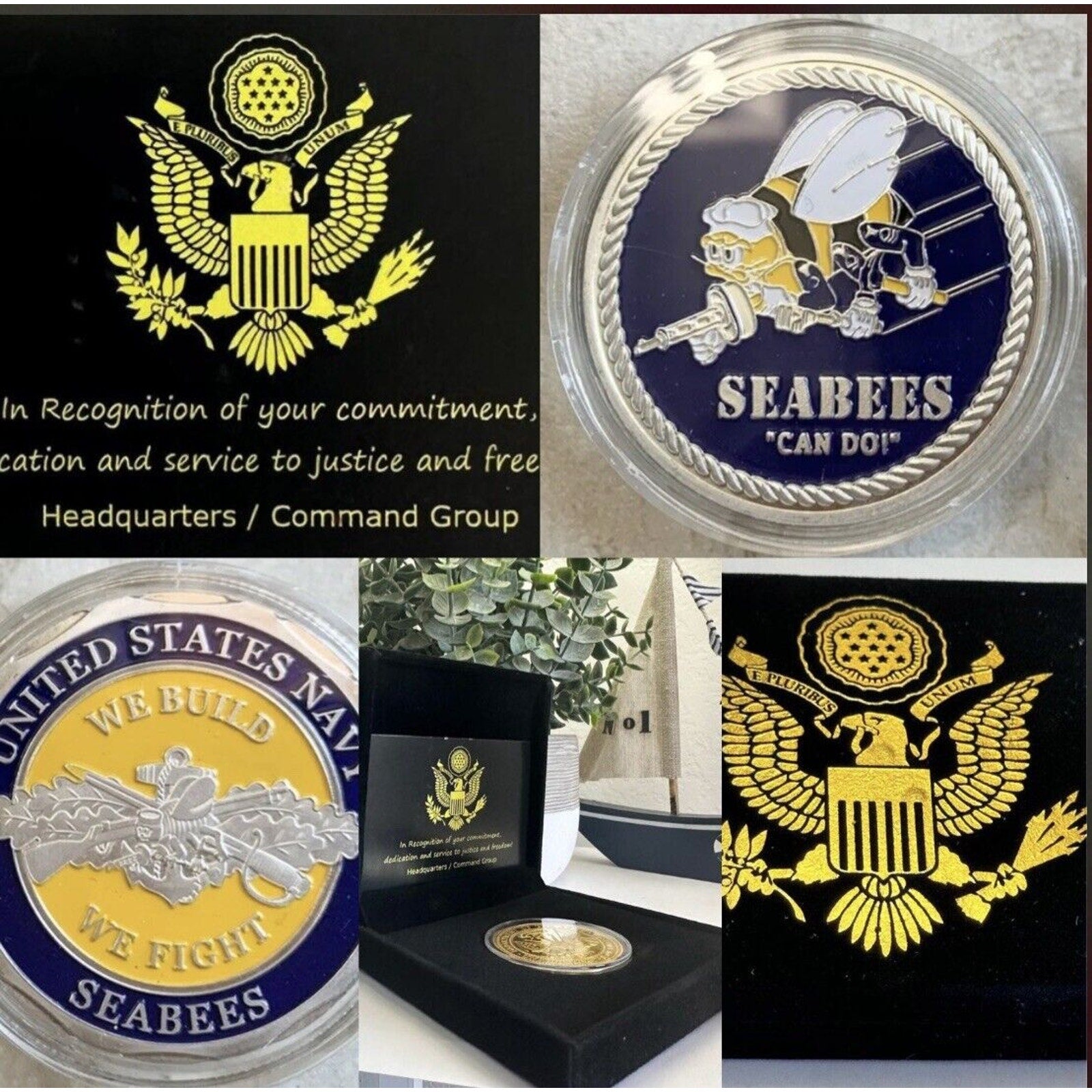 US NAVY SEABEES "CAN DO!" Challenge Coin - USA