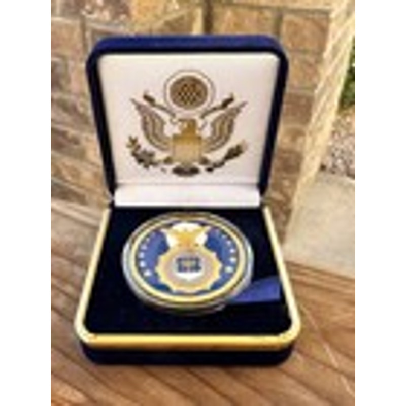 Department of Energy (DOE) Challenge Coin With Blue Velvet Case. Fast Shipping!