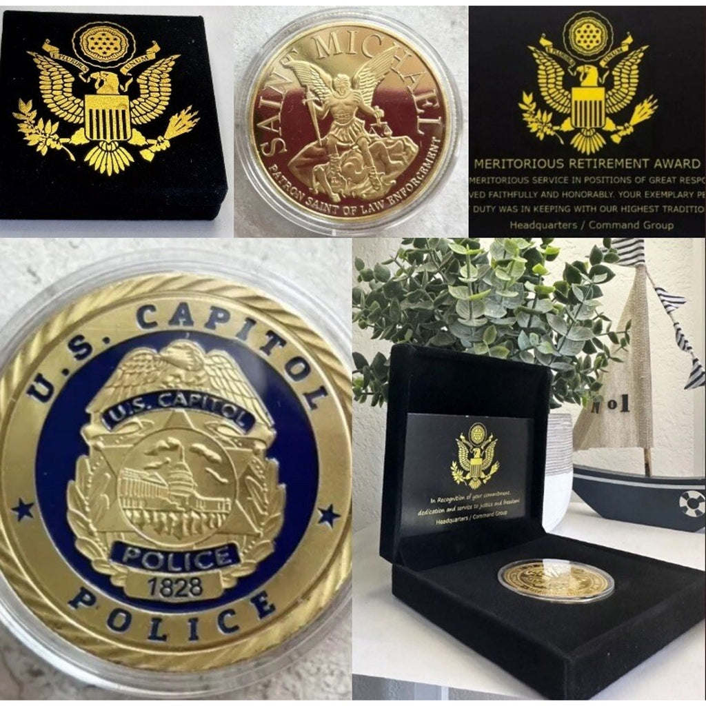 US CAPITOL POLICE-Washington DC Coin St Michael New / Retirement Award