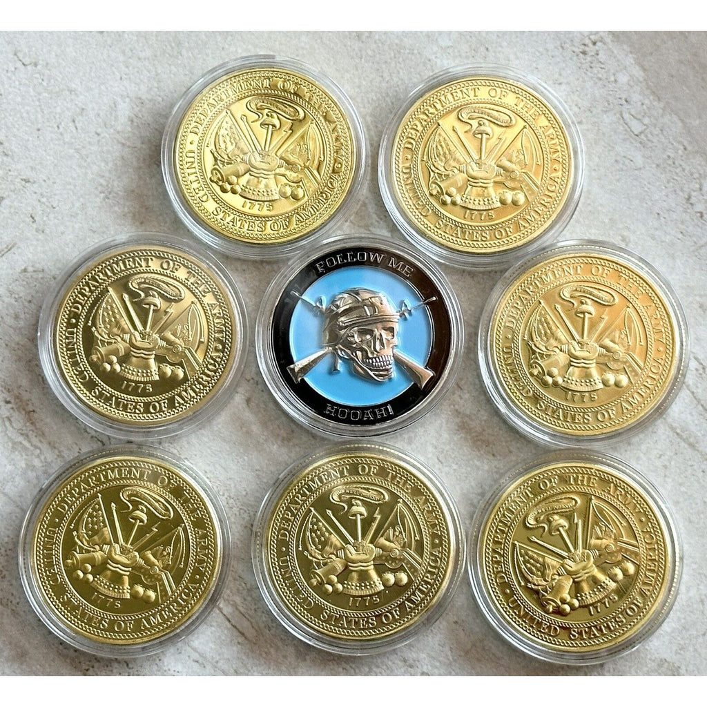 8 Pcs US Army Collector Coin Army Infantry Division 1st 2 3rd 4th 10th 25t 43rd