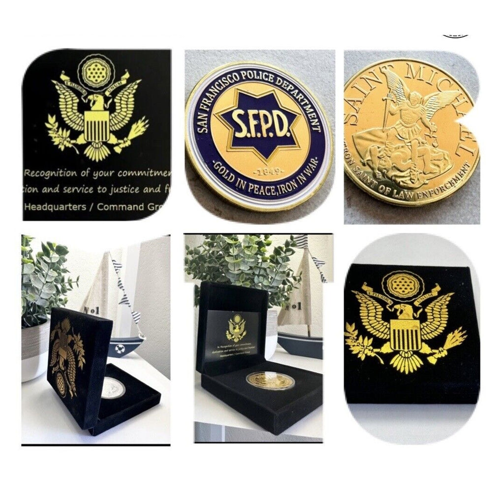 SAN FRANCISCO Police Dept. Challenge Coin w/ Special Velvet Case