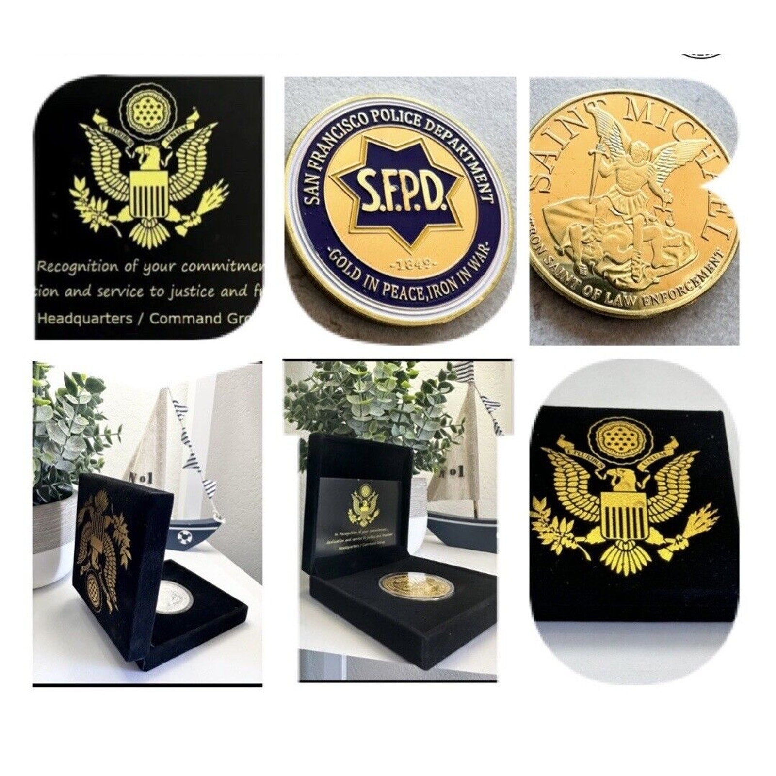 SAN FRANCISCO Police Dept. Challenge Coin w/ Special Velvet Case