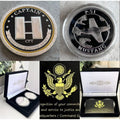 2pcs Army Rank Captain O-3 And AIR FORCES P-51 Aircarft Airplane CHALLENGE COINS