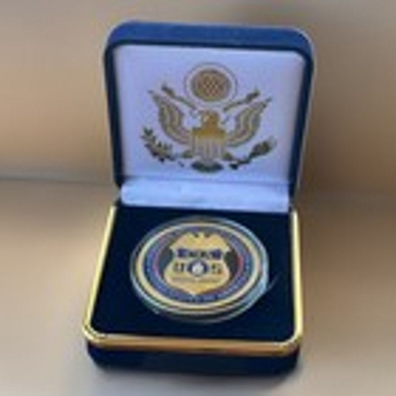 Department of Energy (DOE) Challenge Coin With Blue Velvet Case. Fast Shipping!