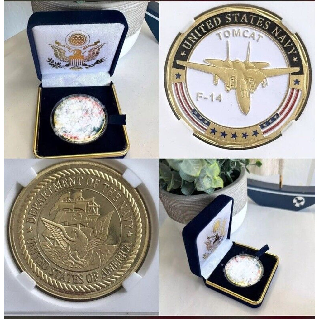 F-14 Tomcat United States Navy USN Navy Presidential Gift Box Coin