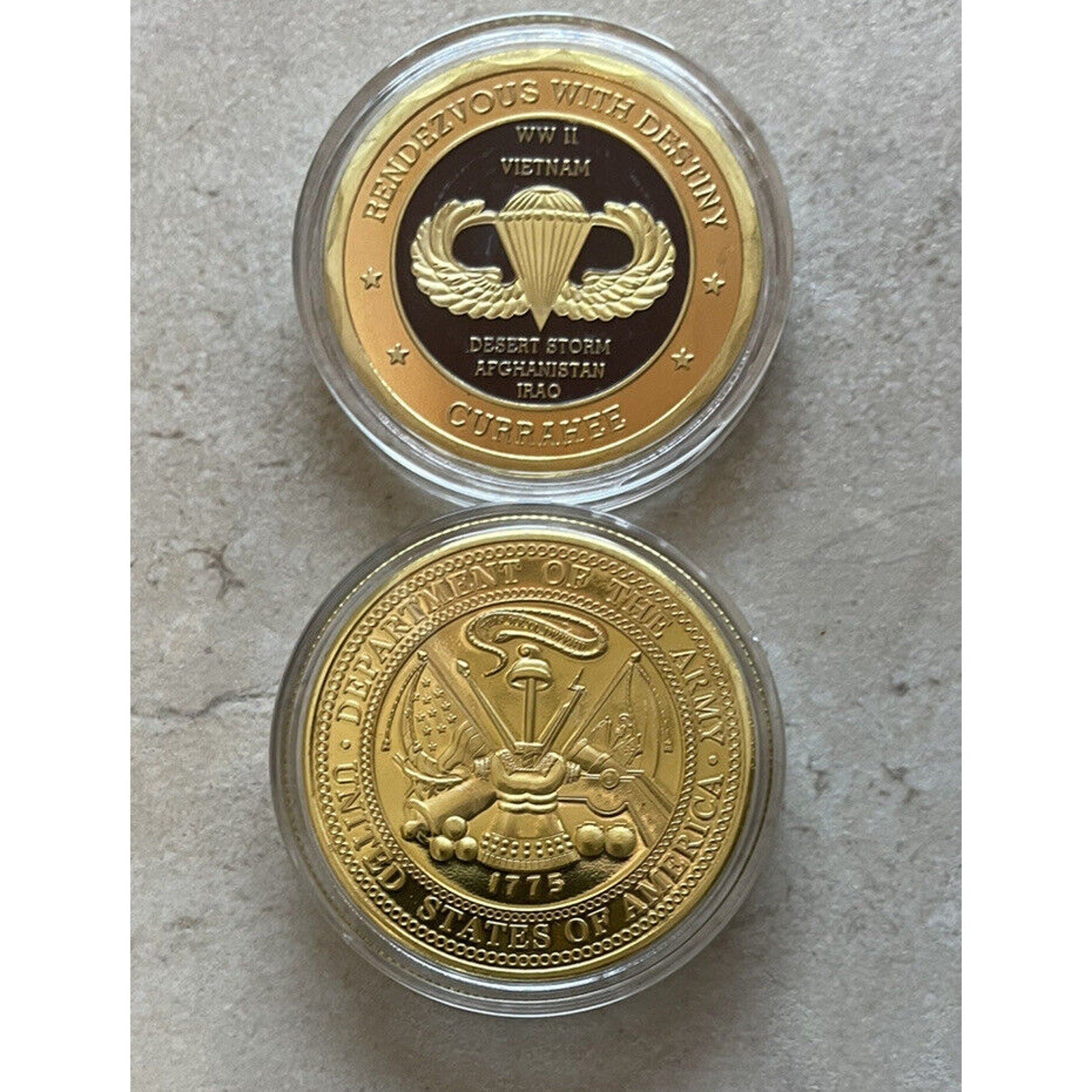 U.S. Army 101st Airborne Division And Air assault school 2 X Challenge Coins