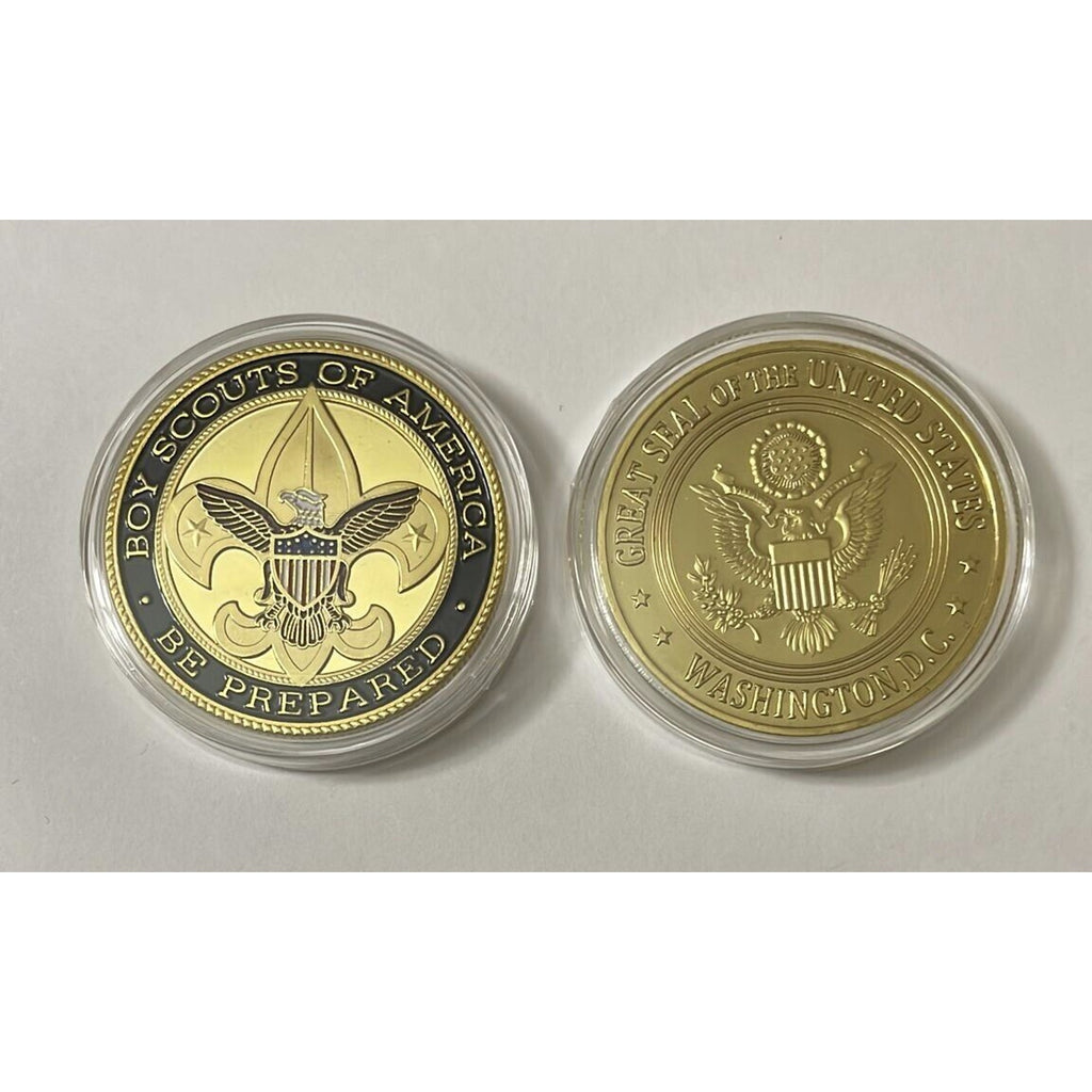 BOY SCOUTS OF AMERICA Challenge Coin With Retirement Award