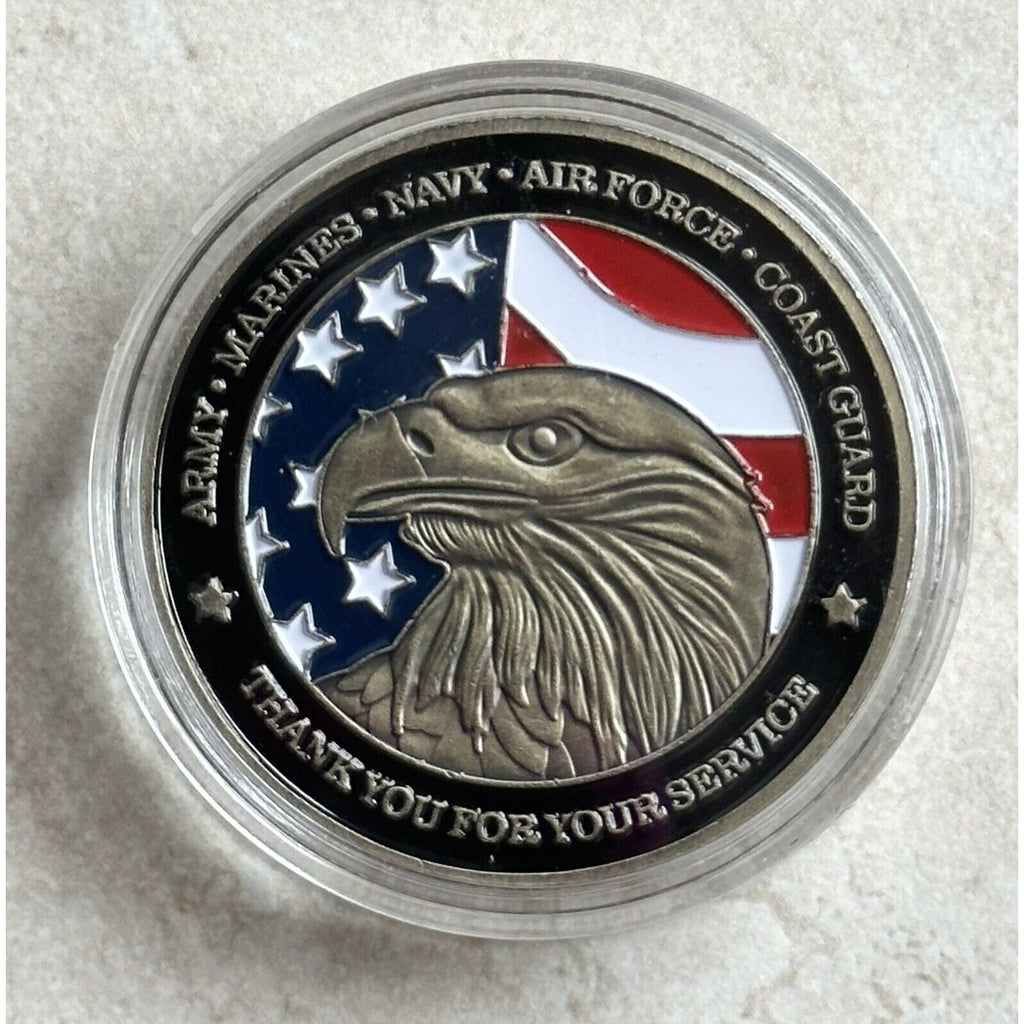 Thank You For Your Service Military USA Presidential Gift Box Coin