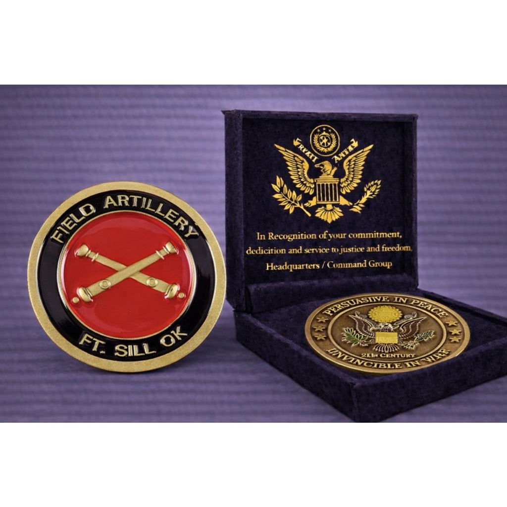 ARMY FORT SILL FIELD ARTILLERY INVINCIBLE IN WAR w/ Achievement Award