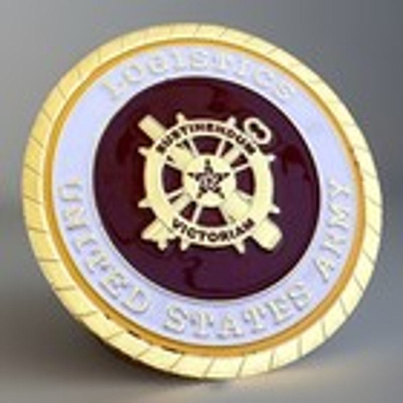 UNITED STATES ARMY - Logistics Corps Challenge Coin Keychain. Fast Shipping