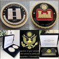 2pcs Army Rank Captain O-3 And CORPS OF ENGINEERS CHALLENGE COINS
