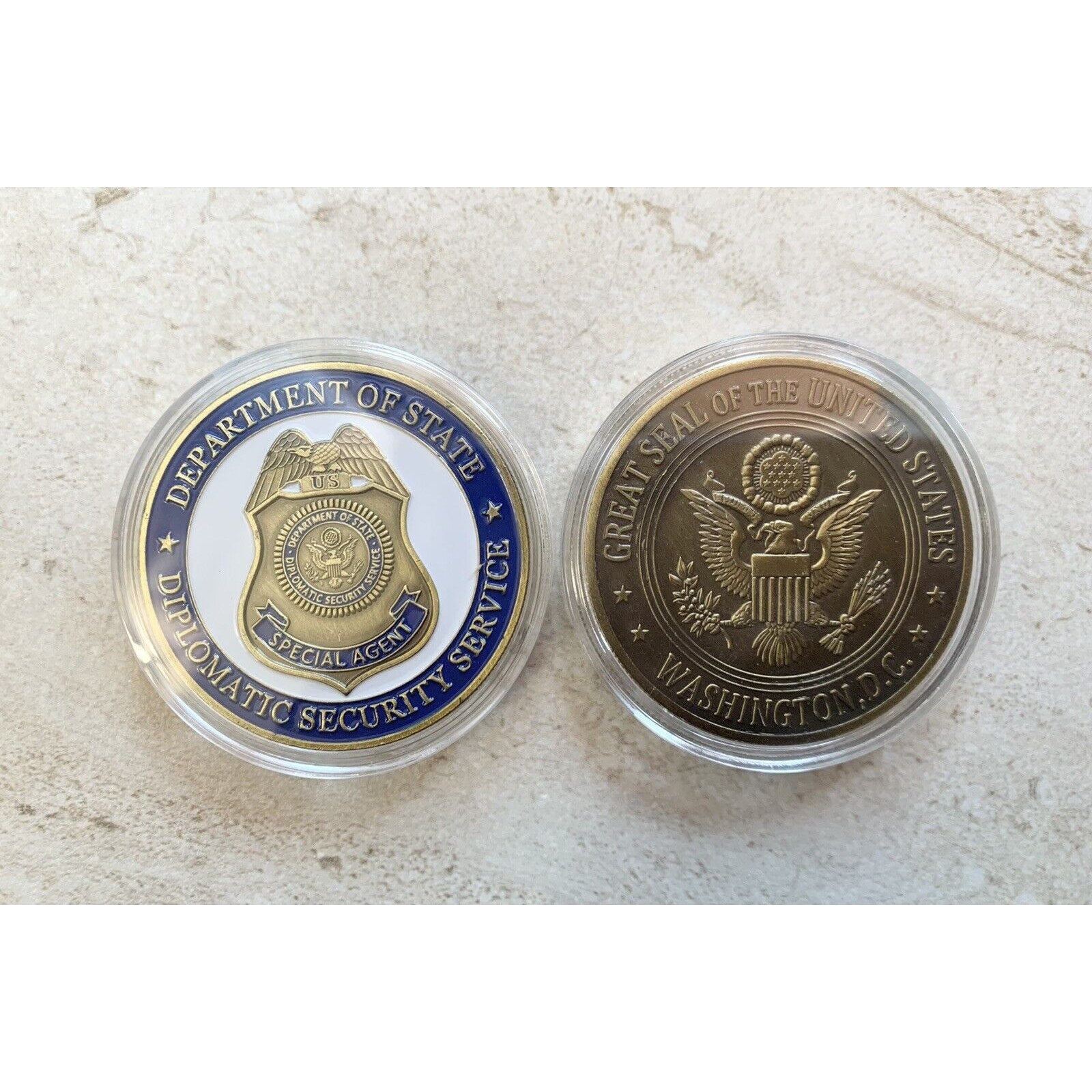 DEPARTMENT OF STATE-US Diplomatic Security Service Bronze Plated-Challenge Coin