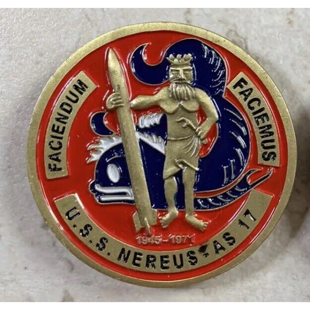 Rare USS Nereus AS 17 Submarine Tender Coin Navy USN
