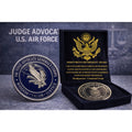US AIR FORCE JUDGE ADVOCATE GENERAL'S CORPS Challenge Coin w/ Retirement Award
