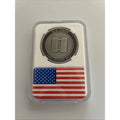 Us Navy Lieutenant 0-3 Officer Rank Coin w/ American Flag Case