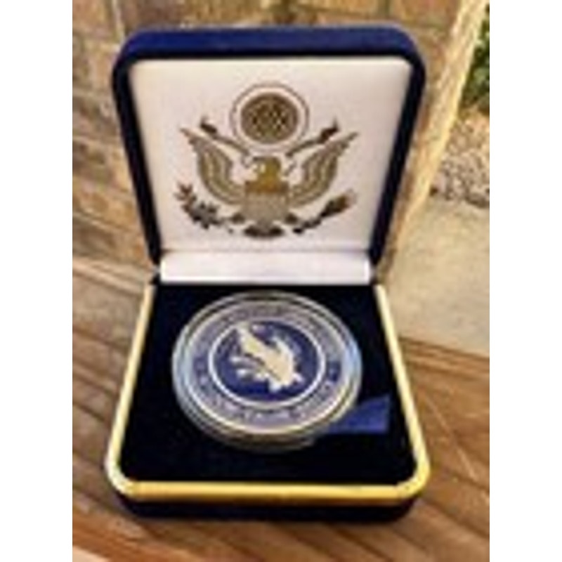 Department of Energy (DOE) Challenge Coin With Blue Velvet Case. Fast Shipping!