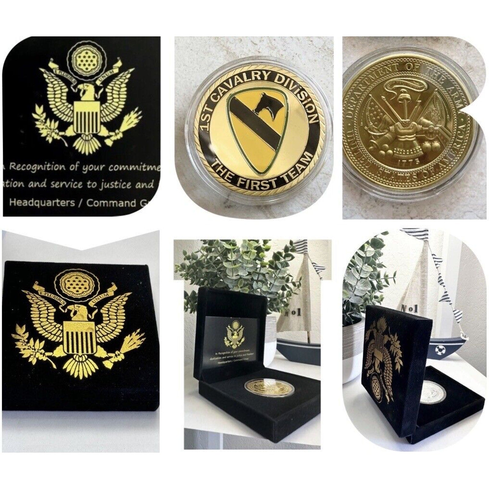 US Army 1st Cavalry Division Regiment Cav Military Challenge Coin USA -Amy