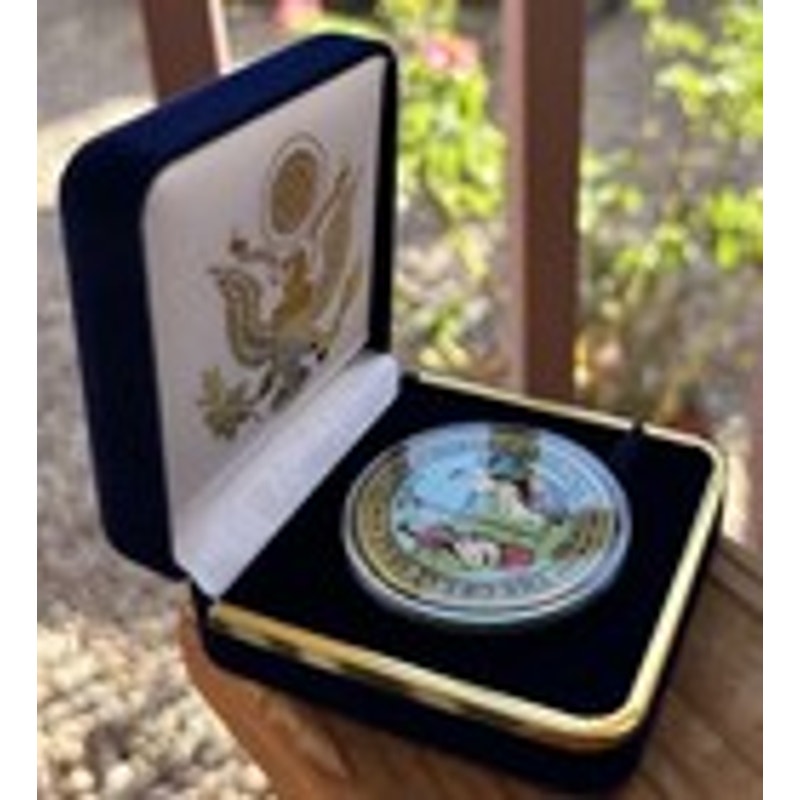 Department of Energy (DOE) Challenge Coin With Blue Velvet Case. Fast Shipping!