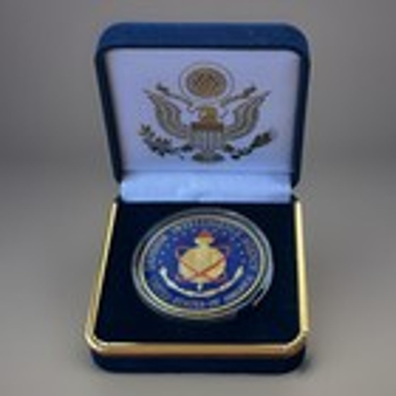 Department of Energy (DOE) Challenge Coin With Blue Velvet Case. Fast Shipping!