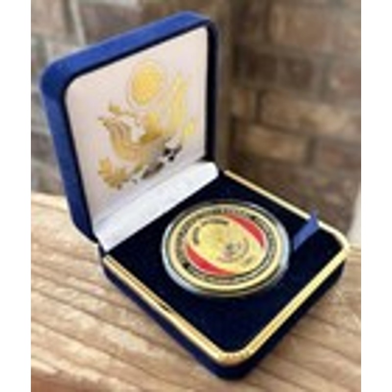 Department of Energy (DOE) Challenge Coin With Blue Velvet Case. Fast Shipping!