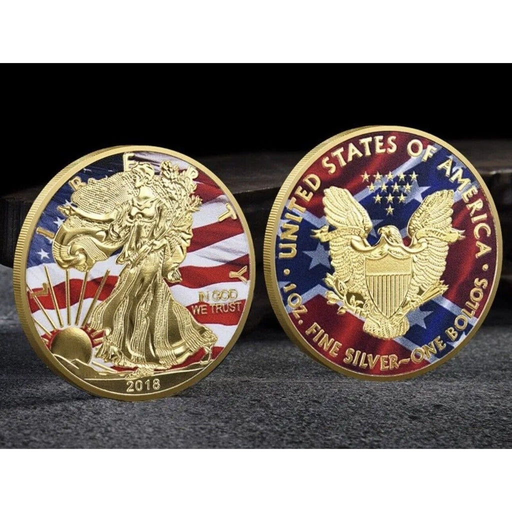 Statue Of Liberty Challenge Coin Painted Coins USA