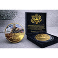 Brand New! Challenge Coin Trump President Trump. w/ Retirement Award