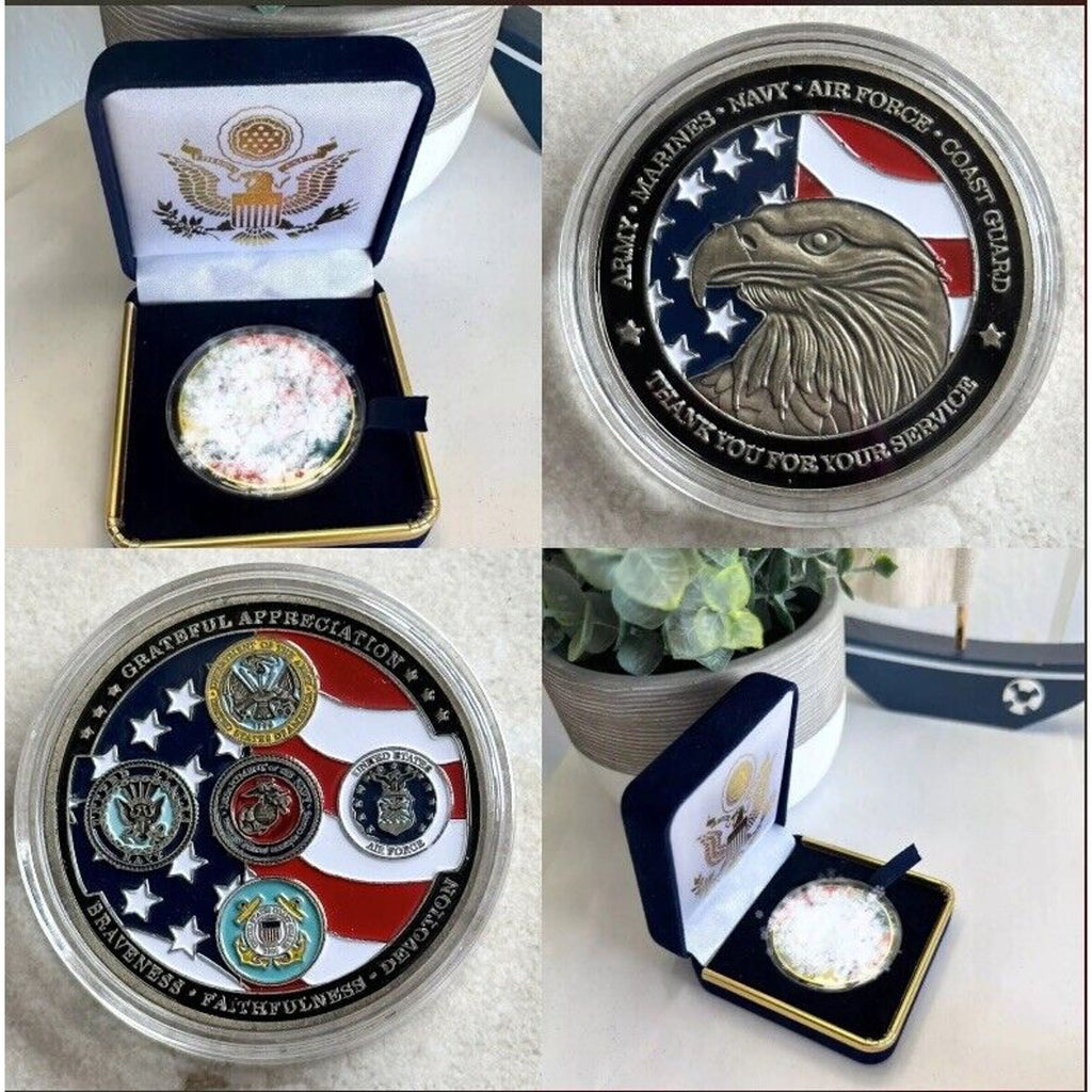 Thank You For Your Service Military USA Presidential Gift Box Coin