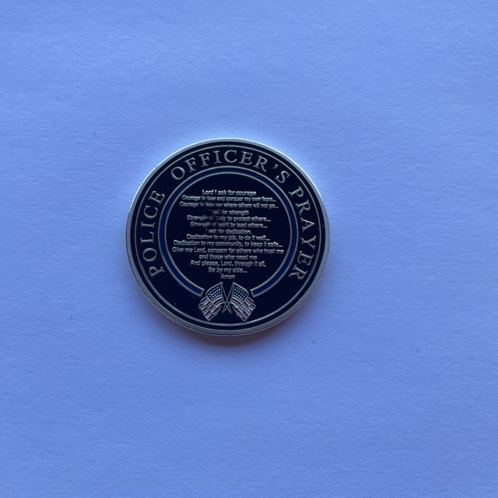 Police Officer Prayer. Challenge, Souvenir. Brother And Sister Coin
