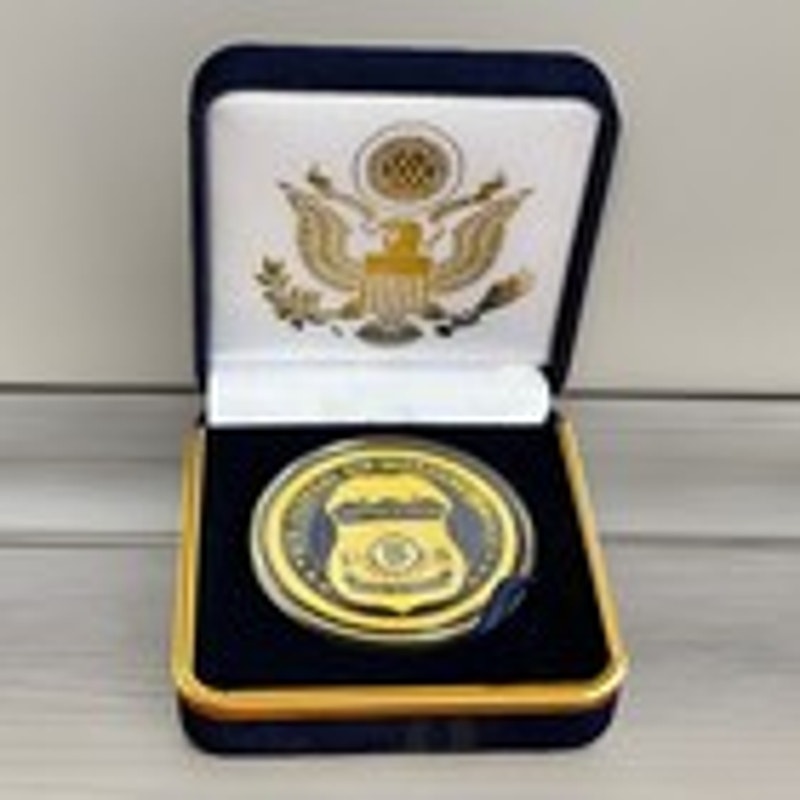 Department of Energy (DOE) Challenge Coin With Blue Velvet Case. Fast Shipping!