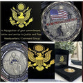 US Military Veteran Stand for the Flag Kneel for the Fallen Challenge Coin USA