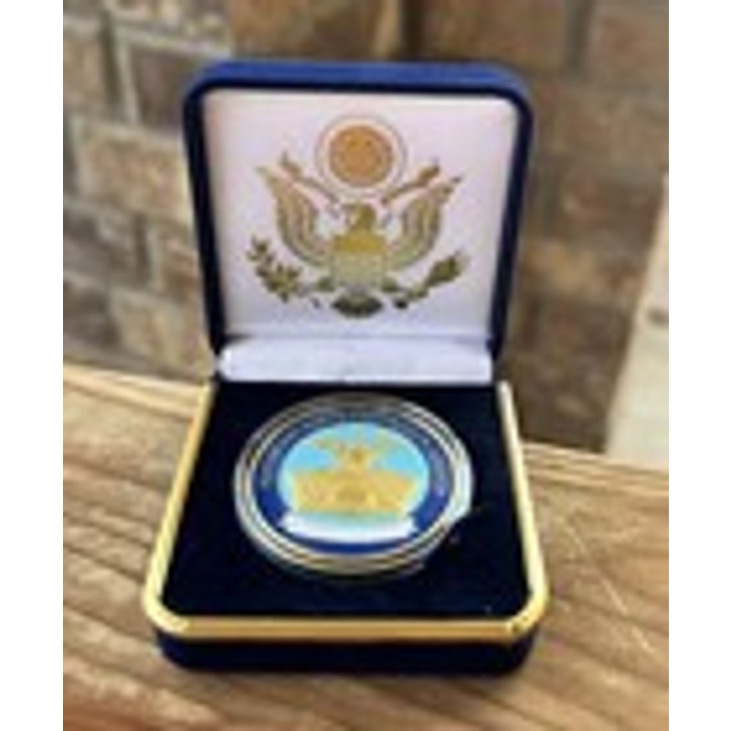 Department of Energy (DOE) Challenge Coin With Blue Velvet Case. Fast Shipping!
