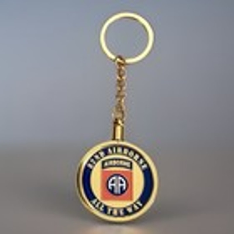 US ARMY 82nd Airborne Division "All The Way" Challenge Coin Keychain. Great Gift0