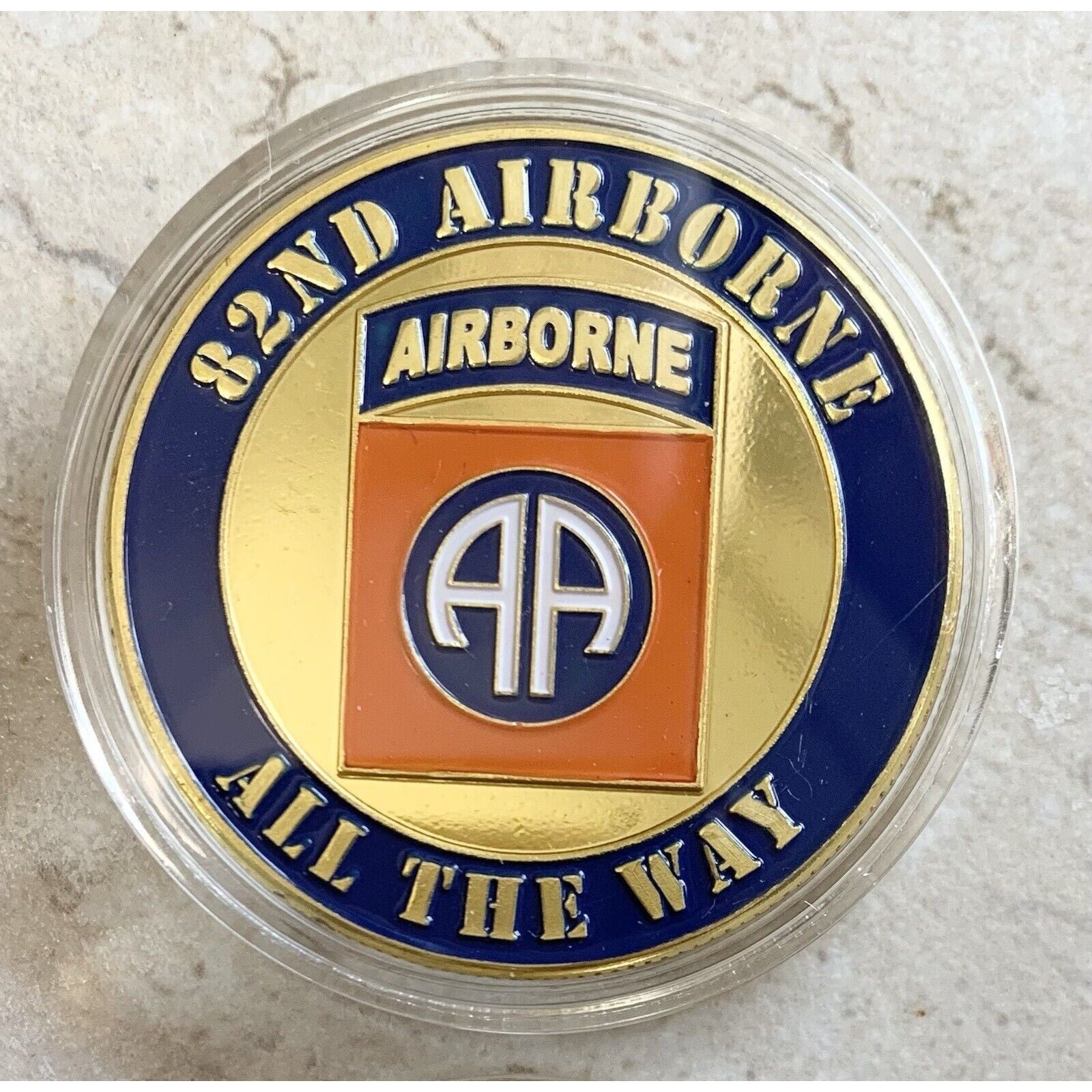 82nd U.S. Army Airborne Challenge Coin USA - With Special Velvet Case