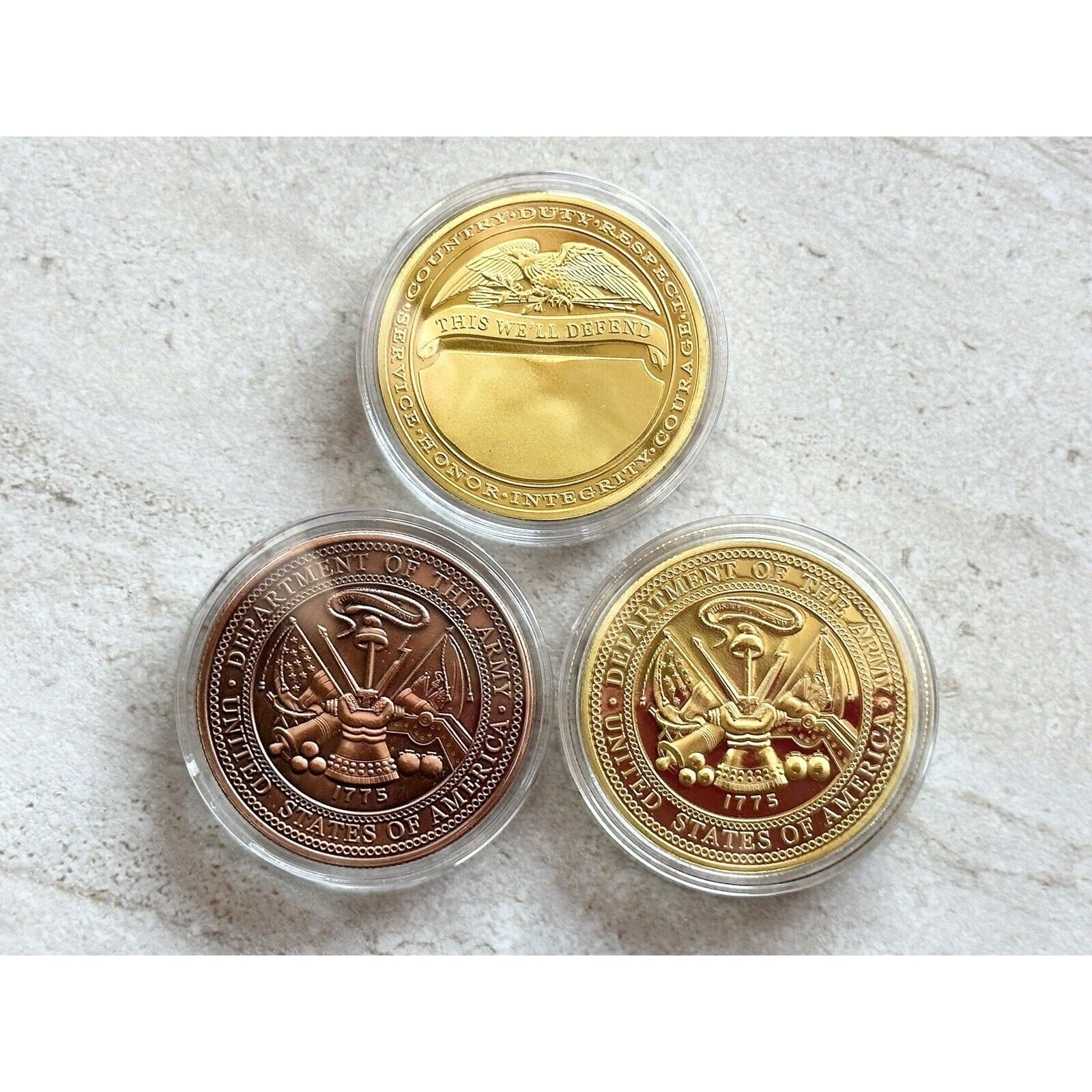 3 PCS US ARMY MILITARY POLICE Challenge Coin