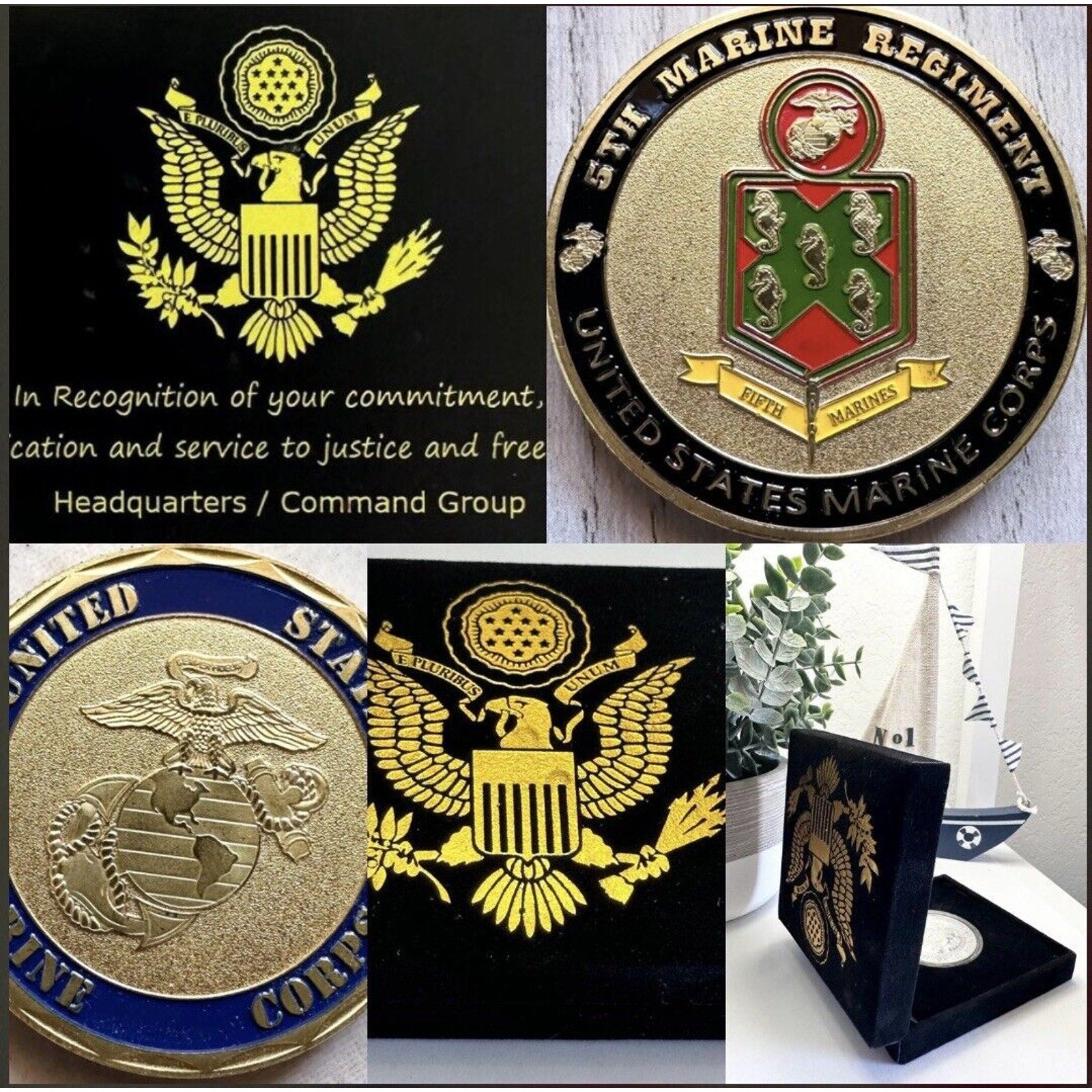 US MARINE CORPS - 5th MARINE REGIMENT Challenge Coin USA