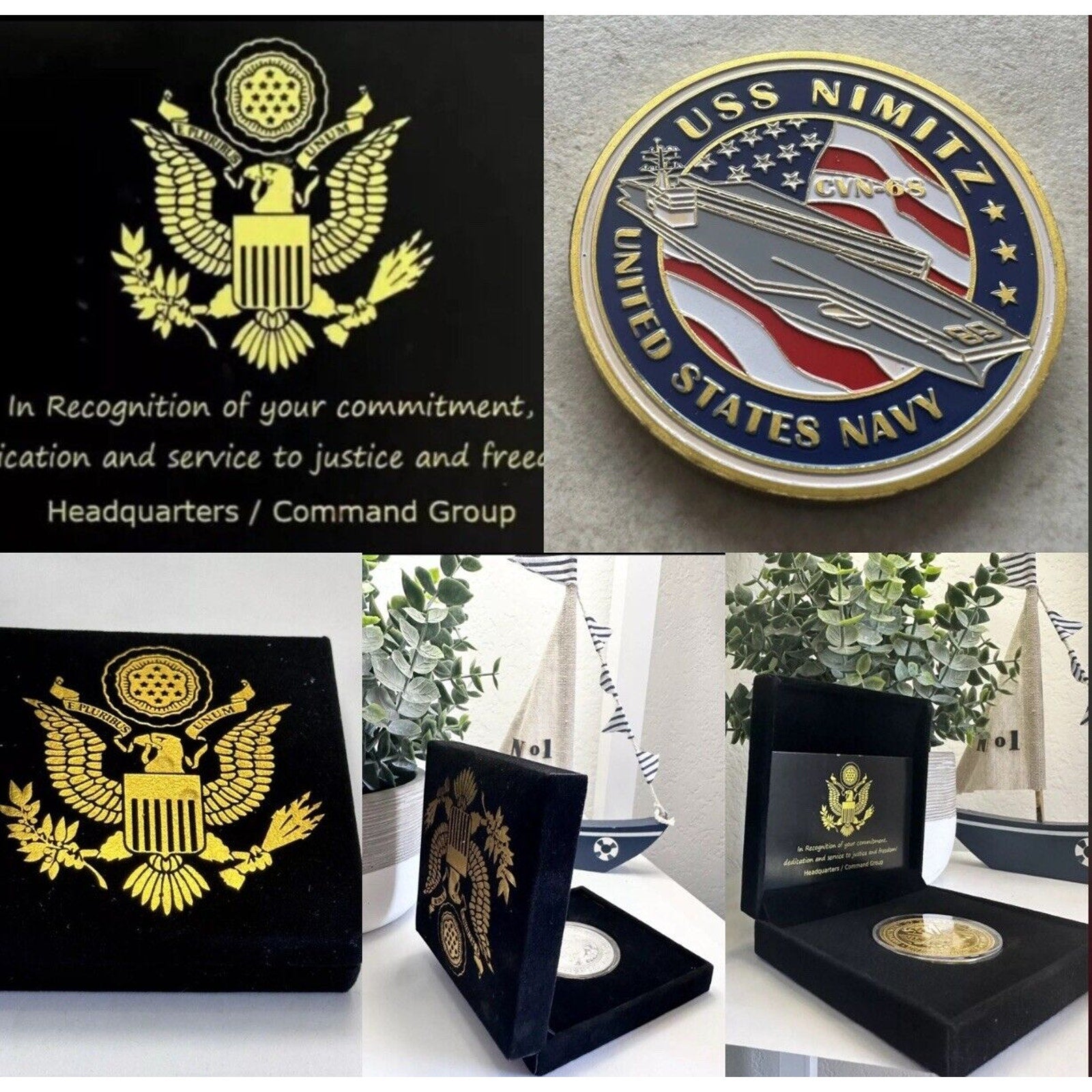 US NAVY Aircraft carrier -USS NIMITZ CVN-68 Naval Coin-USN