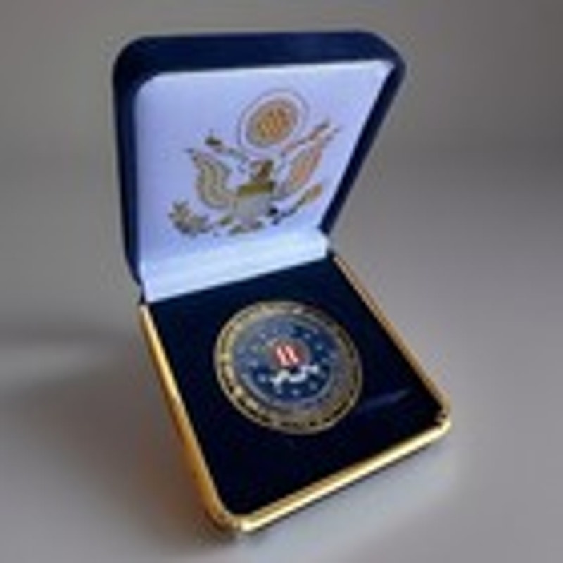 Department of Energy (DOE) Challenge Coin With Blue Velvet Case. Fast Shipping!
