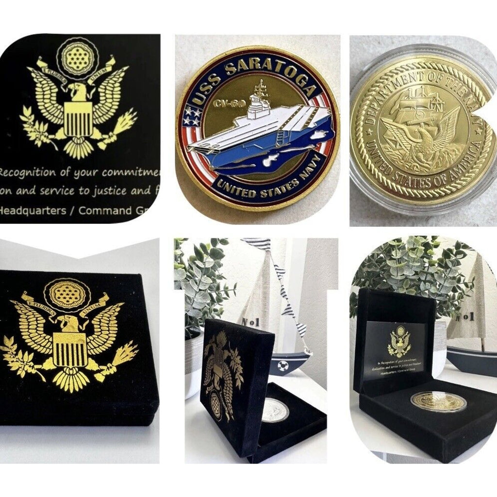 US NAVY - USS SARATOGA - CV-60 - Challenge Coin USN