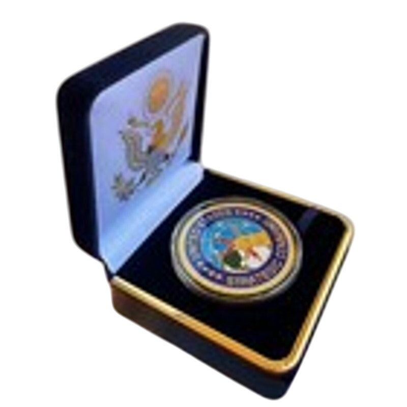Department of Energy (DOE) Challenge Coin With Blue Velvet Case. Fast Shipping!