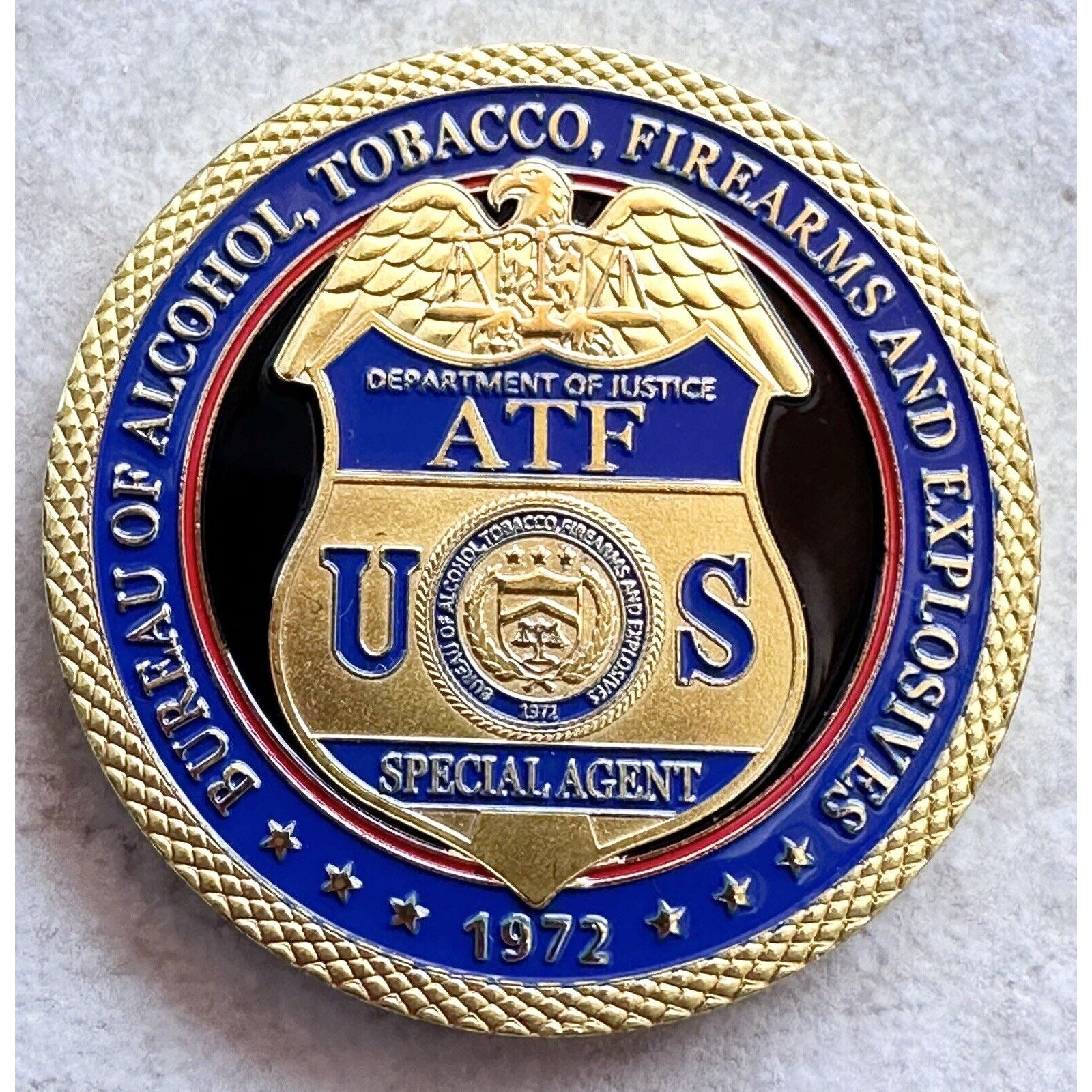 DEPT OF ALCOHOL TOBACCO FIREARMS (ATF) Agent Challenge Coin USA