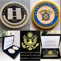 2pcs Army Rank Captain O-3 And New US QUARTERMASTER CORPS CHALLENGE COIN