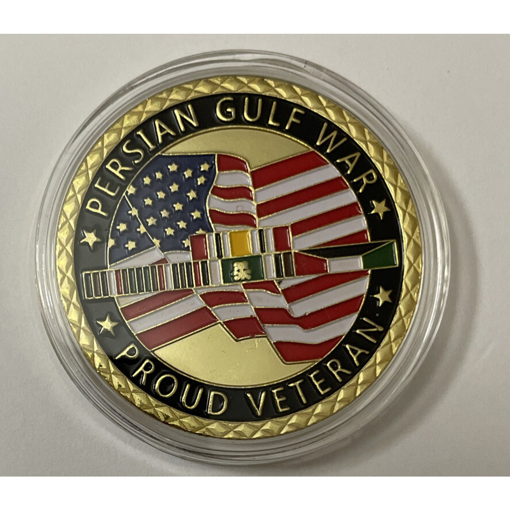 5 PCs LOT Gulf War IRSQ Veteran Challenge - Proud Veteran 1990-1991
