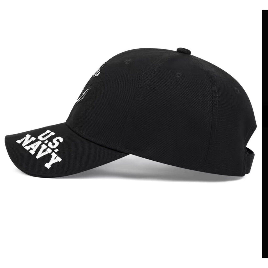 Black United States US Navy USN Cotton Military Baseball Ball Cap Hat Caps Hats