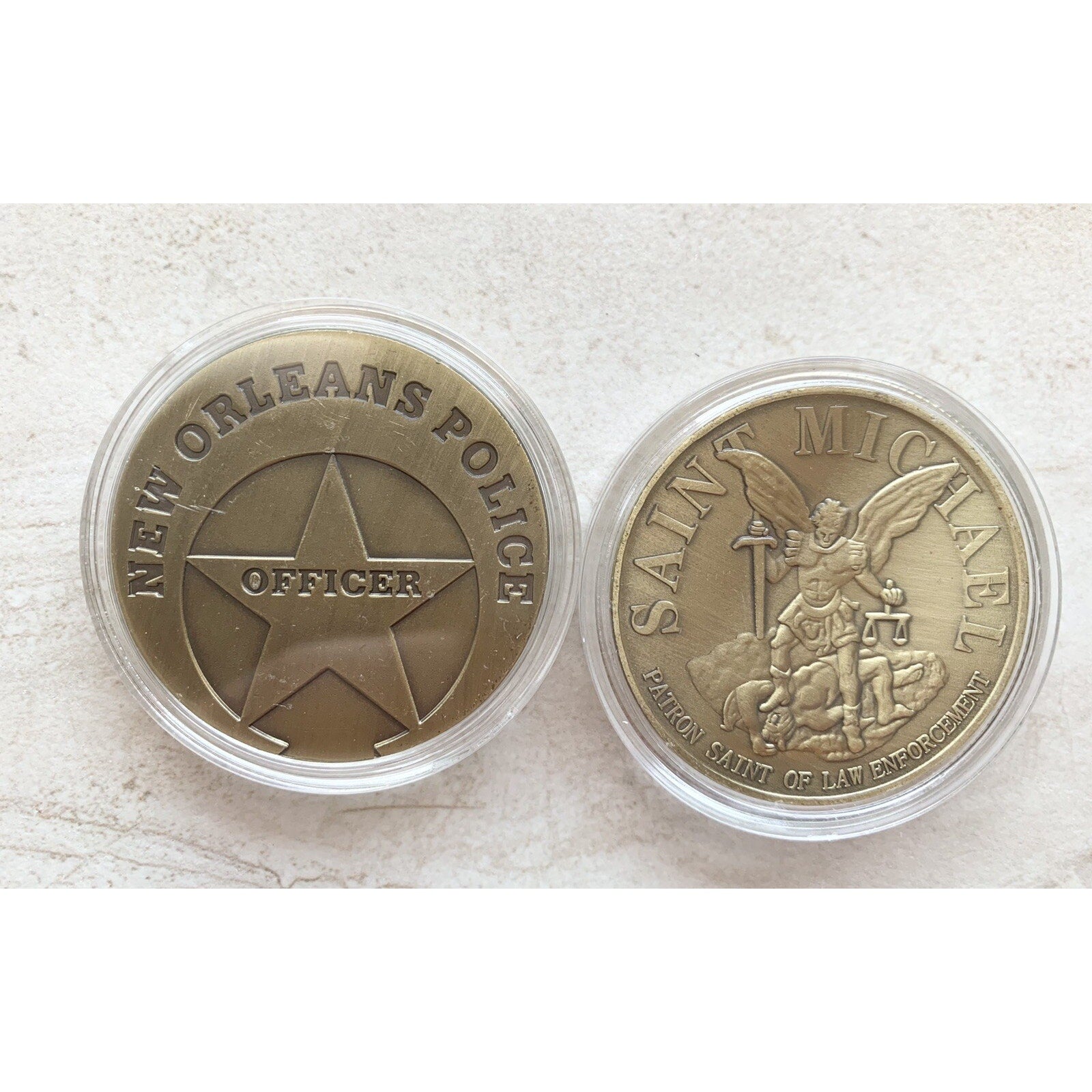 New Orleans Police Department Officer Saint Michael Protectionw/ Retirement Awar