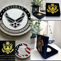 NEW USAF U.S. Air Force Veteran with eagle and flag Challenge Coin With Case