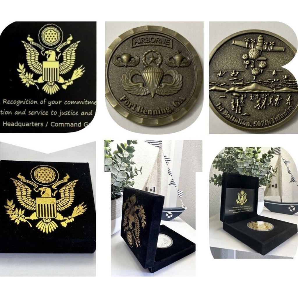 US Army 1st Battalion 507 Infantry Combat Jump At Fort Benning Coin USA AMY